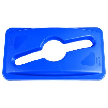 Rubbermaid Slim Jim 1788372 Recycling Lid, Polypropylene, Blue, For: 3540, 3541 and 3554 Containers