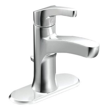 Moen Danika Series WSL84733 Bathroom Faucet, 1.2 gpm, 1-Faucet Handle, Metal, Chrome Plated, Lever Handle