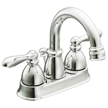 Moen Caldwell Series WS84667 Bathroom Faucet, High Arc Spout, Chrome Plated, 5/16 to 1-3/16 in Plate Size, 5.63 in