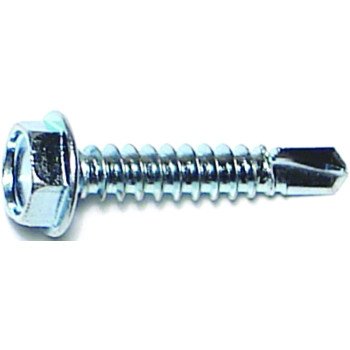 Midwest Fastener 10280 Screw, #10 Thread, 1 in L, Hex, Socket Drive, Self-Drilling Point, Steel, Zinc