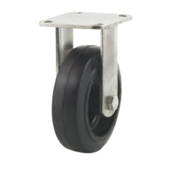 Dh Casters C-MHD6MRR Rigid Caster, 6 in Dia Wheel, 2 in W Wheel, Molded Rubber Wheel, 450 lb