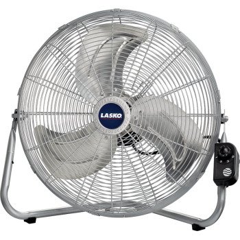 Lasko 2265 High-Velocity Fan, 120 V, 20 in Dia Blade, 3-Speed, 2785 cfm Air, Silver