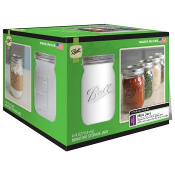 Ball 1440080100 Storage Jar, 4 oz Capacity, Glass