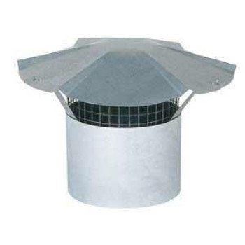 Imperial GV0595 Rain Cap with Arrestor, 3 in Dia, Galvanized Steel