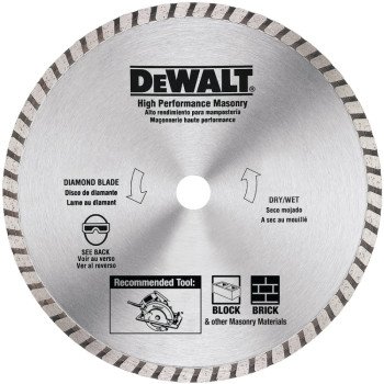 DEWALT DW4712B Circular Blade, 7 in Dia, 5/8 in Arbor, Diamond Cutting Edge, Segmented Rim