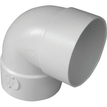 Canplas 414153BC Short Turn Pipe Elbow, 3 in, Hub, 90 deg Angle, PVC