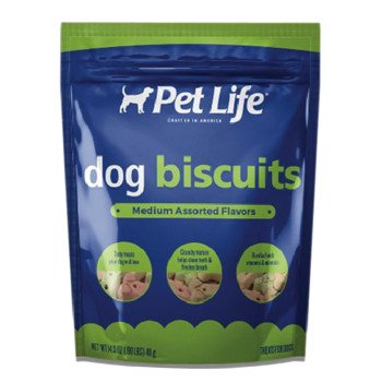 Pet Life 01004 Assorted Biscuit, Beef, Chicken, Turkey, Bacon and Sausage Flavor, 4 lb Bag