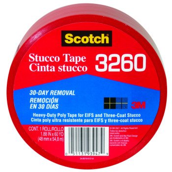 Scotch 3260-A Duct Tape, 60 yd L, 1.88 in W, Polyvinyl Backing, Pink/Red