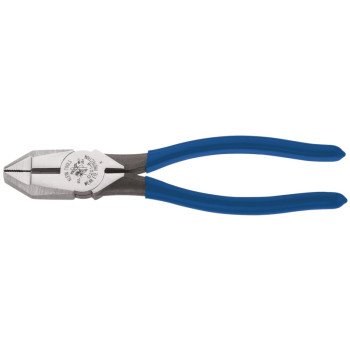 Klein Tools D201-8 Cutting Plier, 8-11/16 in OAL, 1-9/16 in Cutting Capacity, Dark Blue Handle, 1-7/32 in W Jaw