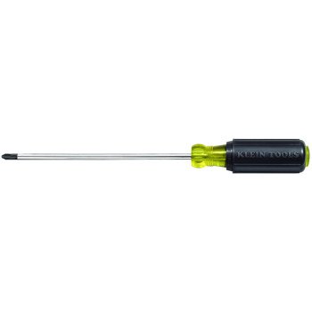 Klein Tools 603-10 Screwdriver, #2 Drive, Phillips Drive, 14-5/16 in OAL, 10 in L Shank, Rubber Handle