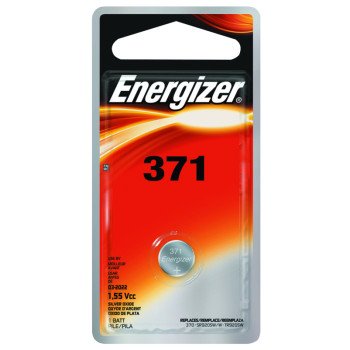 Energizer 371BPZ Coin Cell Battery, 1.5 V Battery, 34 mAh, 371 Battery, Silver Oxide