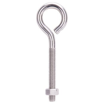 ProSource LR297 Eye Bolt, 8 mm Thread, Machine Thread, 2-1/4 in L Thread, 1-1/4 in Dia Eye, 292 lb Working Load