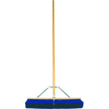 Birdwell 5028-4 Contractor Push Broom, 3 in L Trim, Polypropylene/Polystyrene Bristle, Hardwood Handle