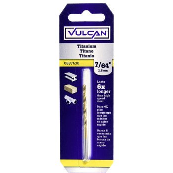 Vulcan 218491OR Jobber Drill Bit, 7/64 in Dia, 2-5/8 in OAL, Straight Shank