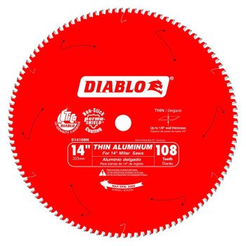 Diablo D14108N Circular Saw Blade, 14 in Dia, 1 in Arbor, 108-Teeth, Carbide Cutting Edge