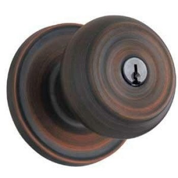 Weiser Phoenix Series 9GA3310-010 Privacy Door Knob, 2-3/16 in Dia Knob, Satin Nickel