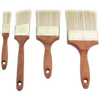 ProSource A 22040 Paint Brush Set, General-Purpose, 1, 2. 3, 4 in Brush, 4 -Brush