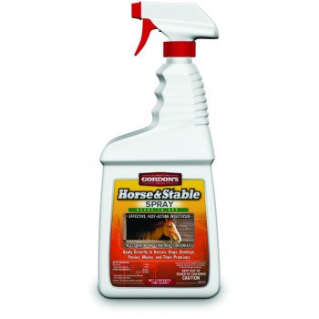 Gordon's 7681112 Horse and Stable Spray, Liquid, Yellow, Solvent, 1 qt