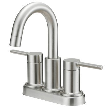 Boston Harbor TOBI22010009NP Lavatory Faucet, 1.2 gpm, 2-Faucet Handle, 3-Faucet Hole, Metal/Plastic, Brushed Nickel