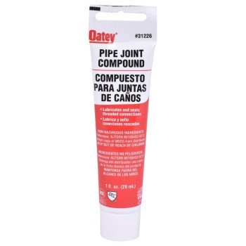 Oatey 31226 Pipe Joint Compound, 1 oz Tube, Liquid, Paste, Gray