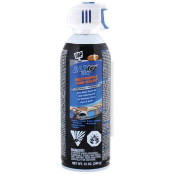 DAP DAPtex 71060 Insulating Foam Sealant, White, 24 hr Functional Cure, 45 to 105 deg F, 340 g Aerosol Can