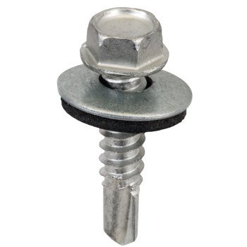 Acorn International SW-MM121G250 Screw, #12 Thread, Hex Drive, Self-Drilling, Self-Tapping Point, Galvanized Steel, 250/BAG