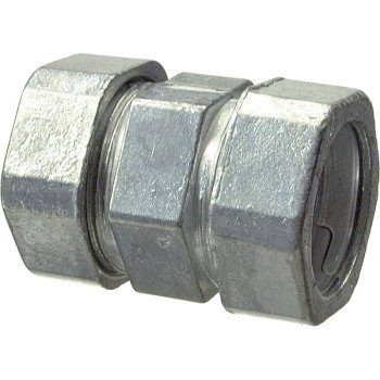 Halex 02401B Coupling, 3/4 in Compression, Zinc, 25/BX