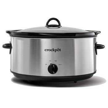 Crock-Pot 2133115 Manual Slow Cooker, 8 qt Capacity, Stainless Steel