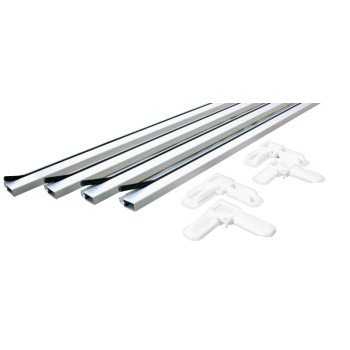 Make-2-Fit PL 7814 Screen Frame Kit, 5 ft L x 3/4 in W Dimensions, Aluminum, White, Painted, 10-Piece