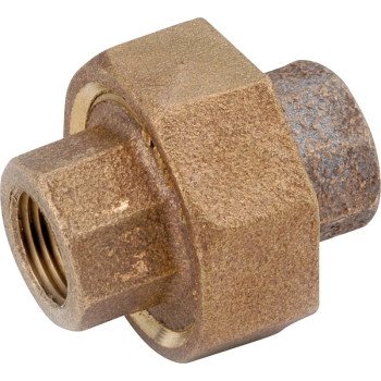 Anderson Metals 738104-32 Pipe Union, 2 in, FIPT, Red Brass, 200 psi Pressure