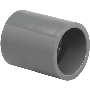 Lasco 829015BC Pipe Coupling, 1-1/2 in, Slip, PVC, SCH 80 Schedule