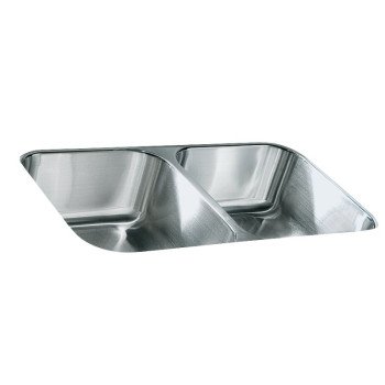 Sterling McAllister Series 11406-NA Kitchen Sink, Rectangular Bowl, 18 in OAW, 32 in OAH, 8-1/16 in OAD, Stainless Steel