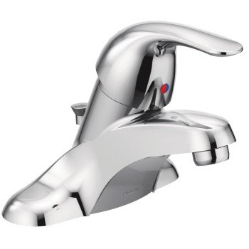 Moen Adler Series WS84503 Bathroom Faucet, 1.2 gpm, 1-Faucet Handle, Metal, Chrome Plated, Lever Handle, Low Arc Spout