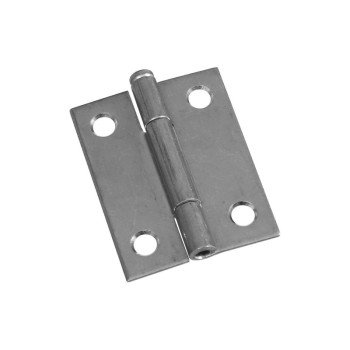 National Hardware N141-838 Narrow Hinge, 2 in W Frame Leaf, 0.056 in Thick Frame Leaf, Steel, Zinc, Removable, Loose Pin