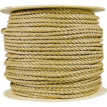 Wellington 14188 Rope, 3/8 in Dia, 600 ft L, 173 lb Working Load, Polypropylene, Brown