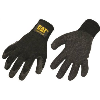 Cat CAT017400L Protective Gloves, L, Knit Wrist Cuff, Cotton/Polyester, Black