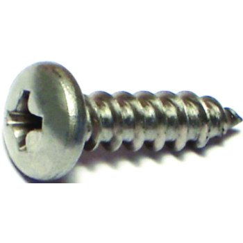 Midwest Fastener 05118 Screw, #10 Thread, Coarse Thread, Pan Head, Phillips Drive, Diamond, Self-Tapping Point, 100/PK