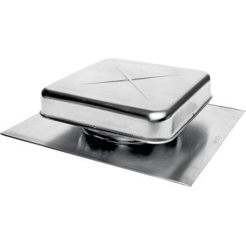 Lomanco LomanCool 550 Static Roof Vent, 15-3/8 in OAW, 50 sq-in Net Free Ventilating Area, Aluminum, Mill