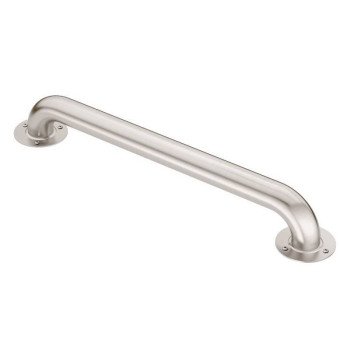 Moen LR7518 Grab Bar, 300 lb, Stainless Steel, Screw Mounting