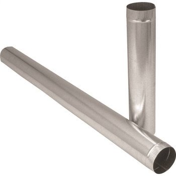 Imperial GV1753 Duct Pipe, 6 in Dia, 12 in L, 26 Gauge, Galvanized Steel, Galvanized