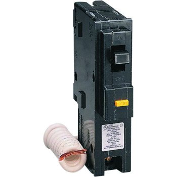 Square D Homeline HOM120GFICP Circuit Breaker, Mini, 20 A, 1 -Pole, 120 V, Fixed Trip, Plug Mounting, Black