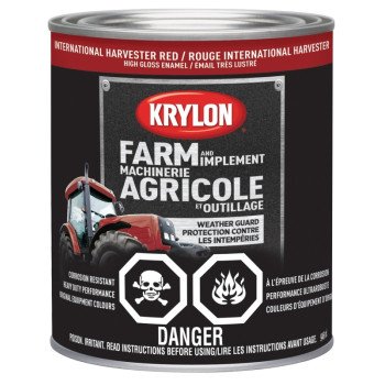 Krylon 2024 Farm Equipment Paint, International Harvester Red, 32 oz