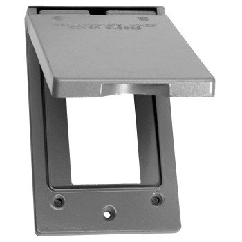 BWF 511V-1 Cover, 4-9/16 in L, 2-13/16 in W, Metal, Gray, Powder-Coated