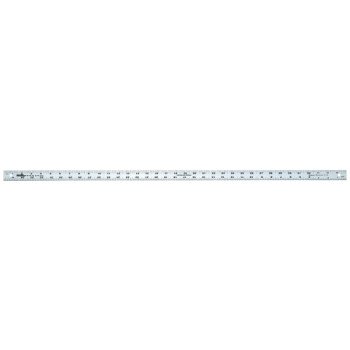 Johnson J236 Yardstick, SAE Graduation, Aluminum, Clear, 1-1/8 in W, 0.075 in Thick