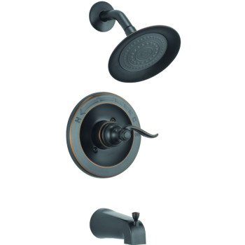 Delta Windemere Monitor 14 144996C-OB Tub and Shower Set, 1.75 gpm Showerhead, 1 Spray Settings, 1-Handle, Brass