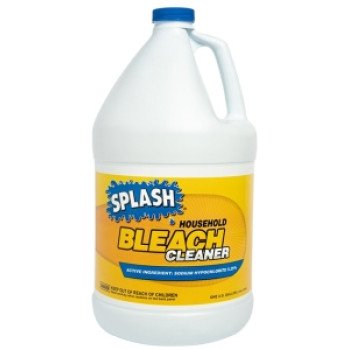 SPLASH 269027-28 Household Bleach, 1 gal, Liquid, Slight Chlorine