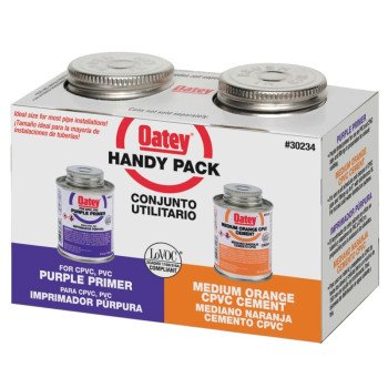 Oatey 30234 CPVC/Primer, Liquid, Orange/Purple, 4 oz