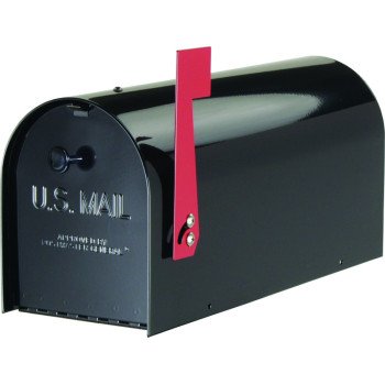 Gibraltar Mailboxes MB801B Mailbox, 1000 cu-in Capacity, Steel, Galvanized/Powder-Coated, 7.8 in W, 20.3 in D, 9.6 in H