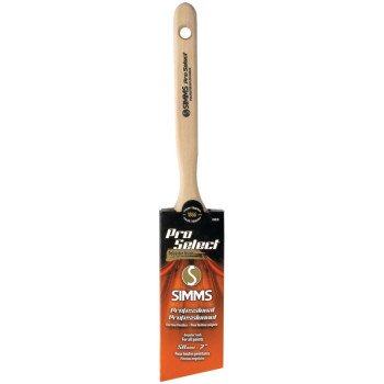 Simms 8030-50 Paint Brush, 2 in W, Angle Sash Brush, 2-7/8 in L Bristle, Nylon/Polyester Bristle