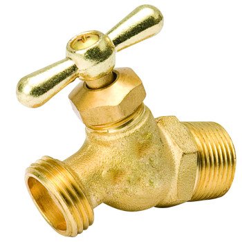 B & K 102-304 Hose Bibb, 3/4 x 3/4 in Connection, MPT x Male Hose, 125 psi Pressure, Brass Body, Antique